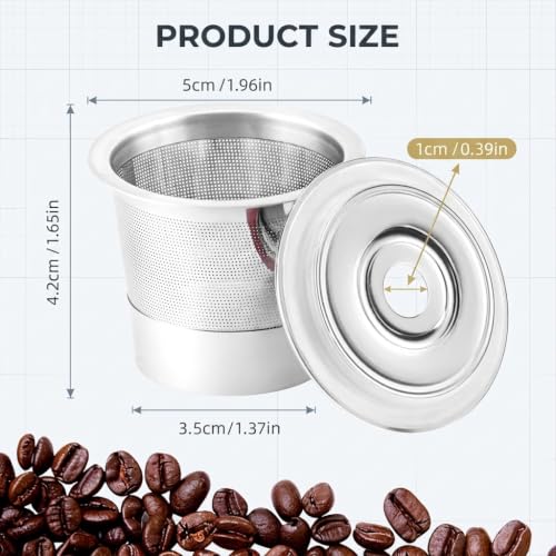 Image of Supvox Compatible with Keurig Coffee Machine, Reusable Stainless Steel K Cup, Food Grade 304 Stainless Steel Coffee Pod