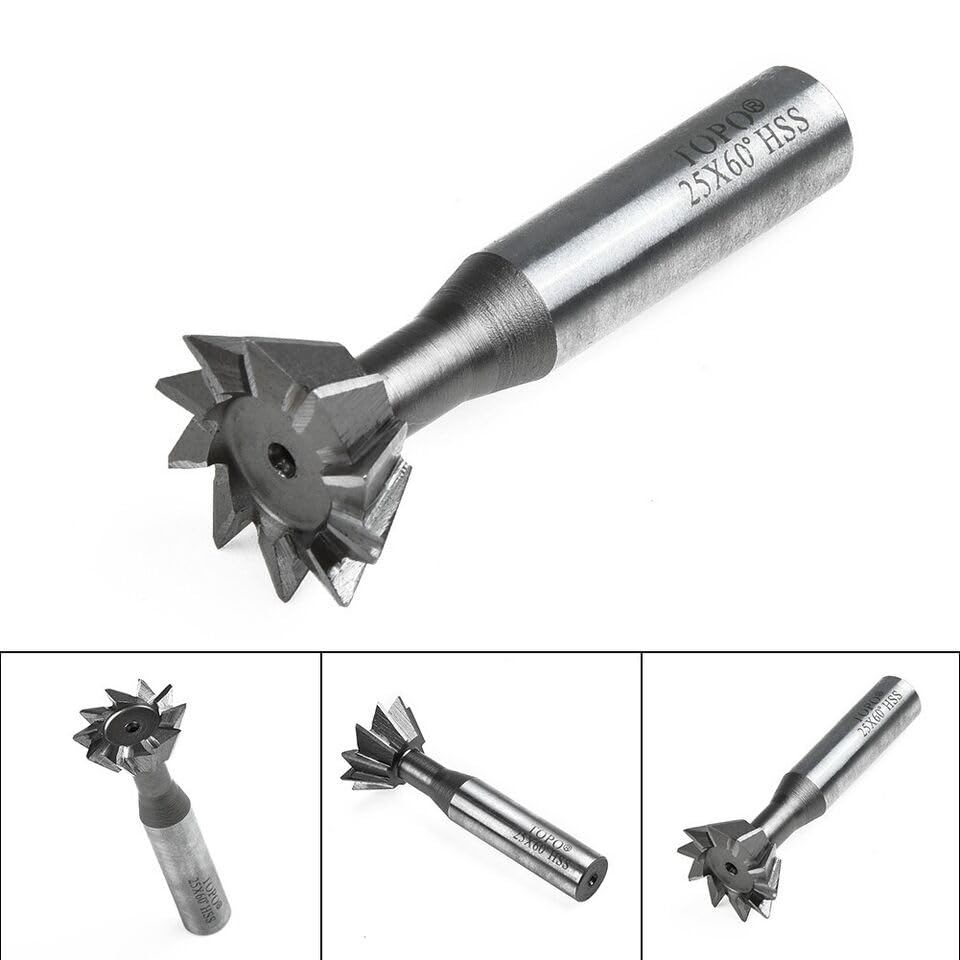 HSS 25mm 60Degree Dovetail Cutter Milling End-Mill Right Hand Cut HSS-Tool