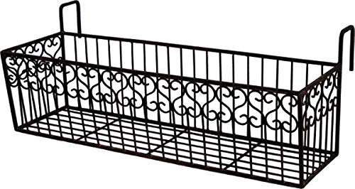 ecosoul Blumenkasten BALCONI Metall Blumenkorb H/B/T 18,5/64/19,5 cm...