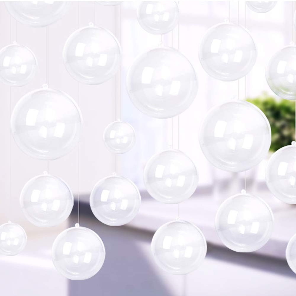 Lot De 30 Boules De Noël Réutilisables 8 Cm Transparentes à Remplir - Lawei