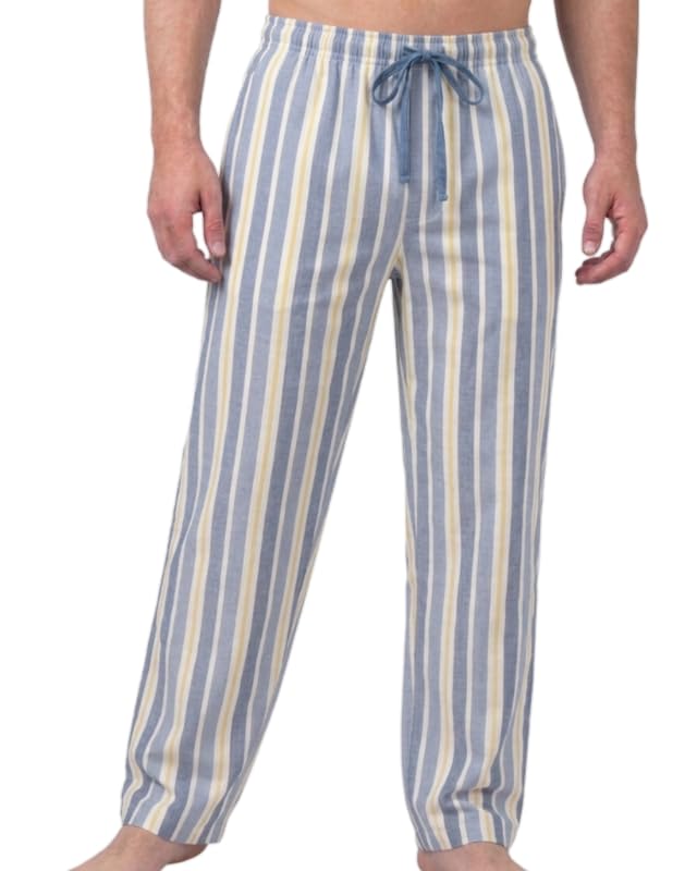 Men's Regular Fit Premium Lower Pyjama, Comfortable Sleepwear, Multi colour Yellow Line100% Pure Combed Cotton, Soft Oxford Fabric, Casual Style Regular Fit With Elasticated Waistband with Drawstring,-image-33
