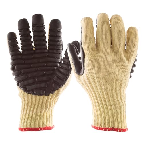Impacto VI4740 Blade Anti-Vibration Anti Slash Glove, Yellow, Medium