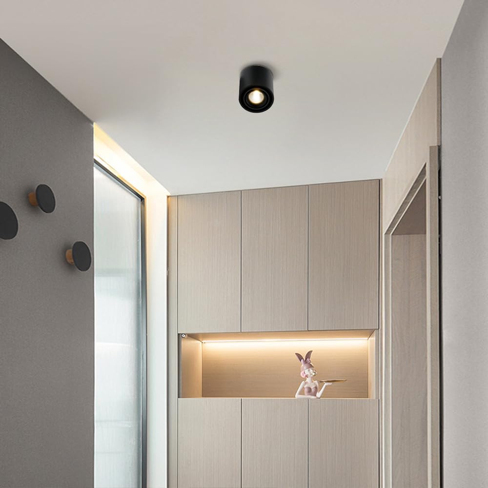 Reflektor Sufitowy Led, Cylindryczny, Sufitowy, Punktowy, Nowoczesny, Punktowy, Sufitowy, Punktowy, Oświetlenie Akcentowe, Aluminiowe Reflektory Do Salonu, Kuchni, Koryta（K4000K）
