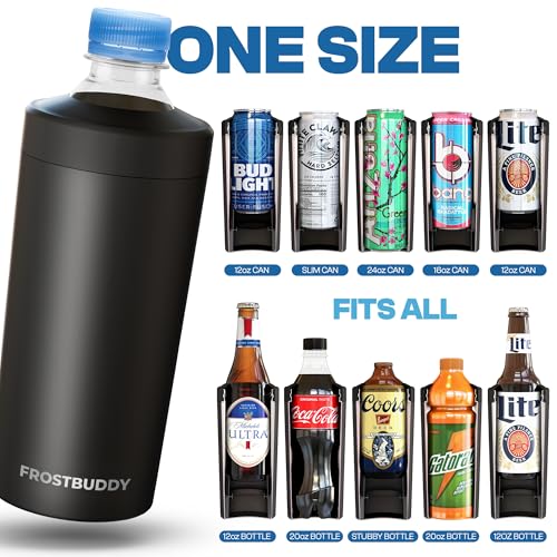 Image of Frost Buddy XL Can Cooler - Fits 12 /16 /20 /24 oz Cans & Bottles (Royal) | Keeps drinks chilled 12+ hrs | No sweat, no condensation | Fits slim & standard cans | Durable, portable design