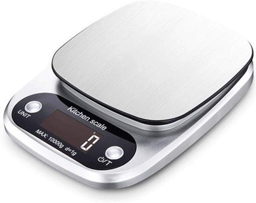 Electronic Scales Digital Mini Scale Stainless Steel Weighing Portable Kitchen High Precision 0.1g Household Baking for Food (3kg/0.1g ()