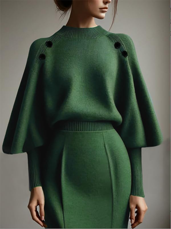 Women's Turtleneck Sweaters Pullover Long Sleeve Loose Fit Knitted Tops High Neck Tunic Sweater - Image 2