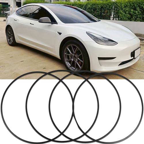 DREAMOTOR Wheel Rim Protector Set of 4, 18 Inch Alloy Rim Guards for Car Rims Compatible with Tesla Model 3 Mustang Explorer Honda CR-V Toyota Corolla Camry RAV4 Hyundai CX-5 Nissan Altima Kia