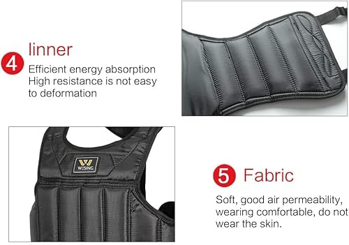 Wesing Martial Arts Muay Thai Boxing Chest Protector Mma Sanda Chest Guard (Black, L) #TOP5