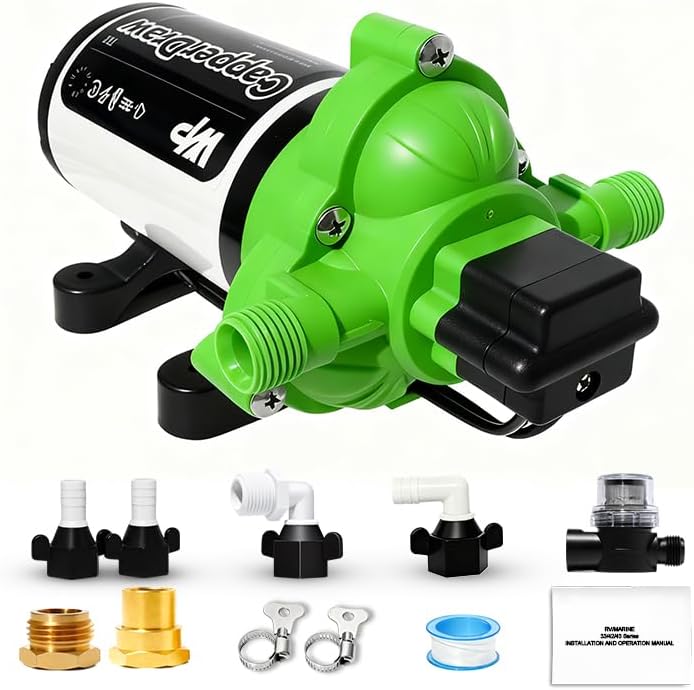 Miniatura 9 de Bomba de presión de agua serie 33 de 110 V CA, bomba de diafragma autocebante de 4.0 GPM 50 PSI, interruptor de presión inteligente para