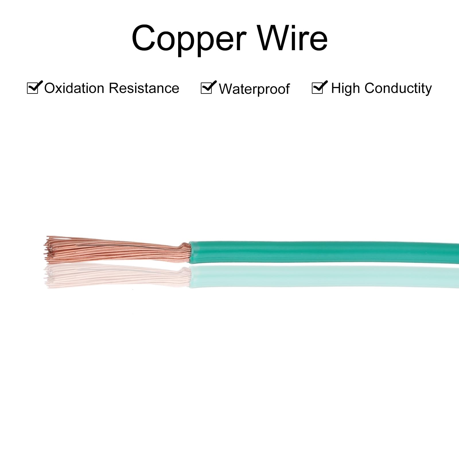 QUARKZMAN 150 Fuß Elektrischer Draht Isoliert Verseilt Kupfer 12 AWG Anschlussdraht Kabel THHN Draht Wohnbereich Industrie Erdung Elektrisch Bewertet Für 600 Volt UL Geprüft Grün