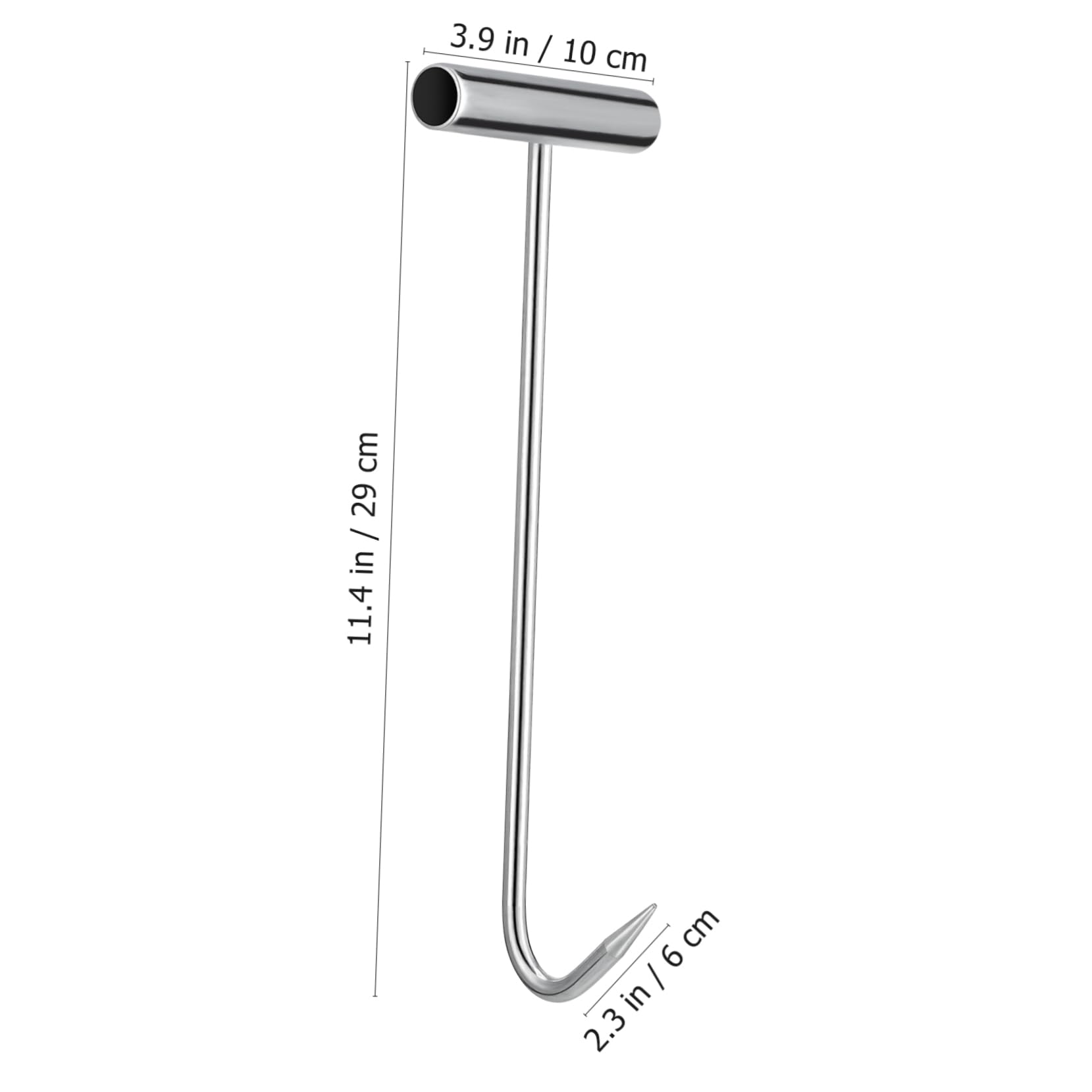 BELLIFFY Manhole Hooks for Bed Rails 2pcs Iron Manhole Cover Hooks T-Shaped Lifters