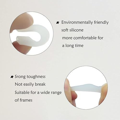 Miniatura 5 de YINGFENG 16 pares de soportes antideslizantes de silicona para gafas, soporte para lentes, agarre de silicona de alta calidad, se adapta a la