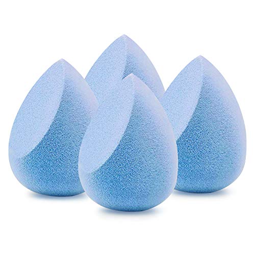 BAIMEI 4Pcs Microfiber Velvet Beauty Sponge, Fuzzy Beauty Sponge Blender Set, Latex-Free Makeup Sponge for Liquid Foundation, Cream and Powder