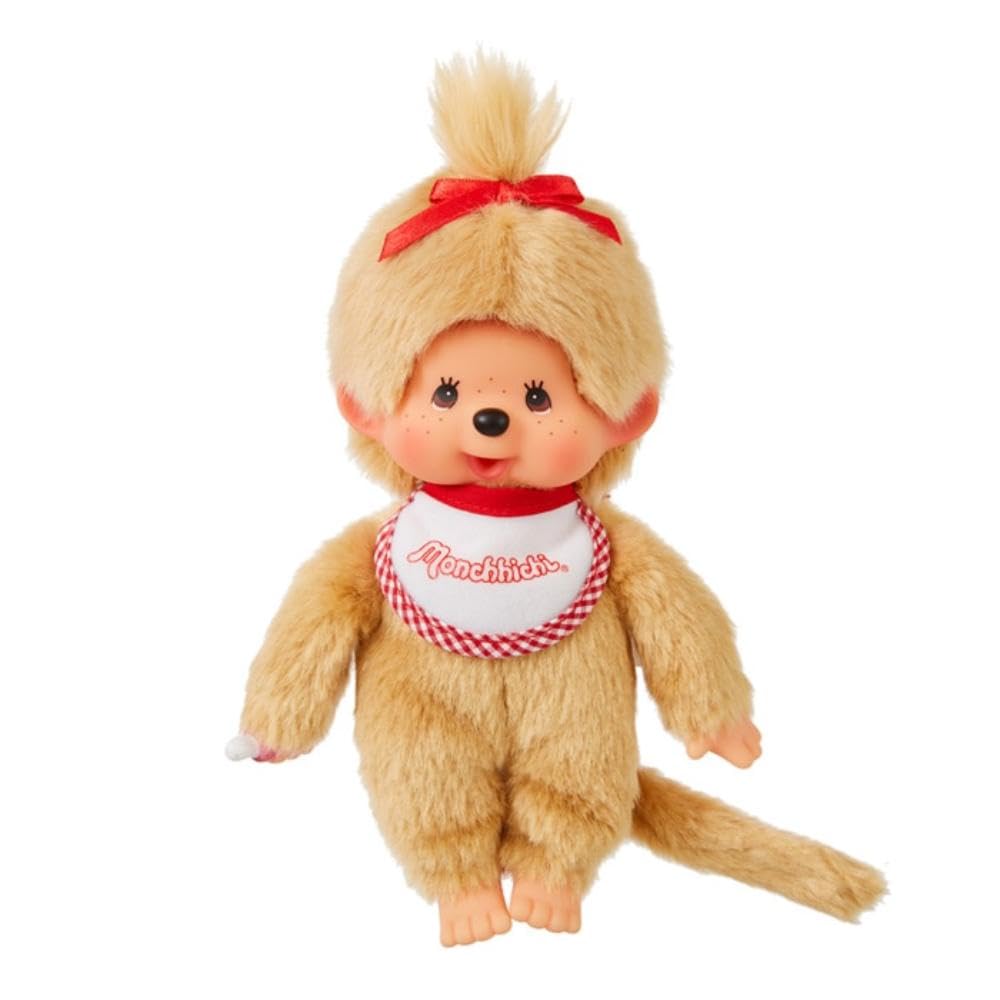 Sekiguchi Monchichi Premium Standard S Girl Plush Toy 8.5in Polyester Japan