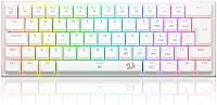 TECLADO MECANICO GAMER REDRAGON ANIVIA BRANCO RGB COM SWITCH AZUL ABNT-2