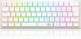 TECLADO MECANICO GAMER REDRAGON ANIVIA BRANCO RGB COM SWITCH AZUL ABNT-2