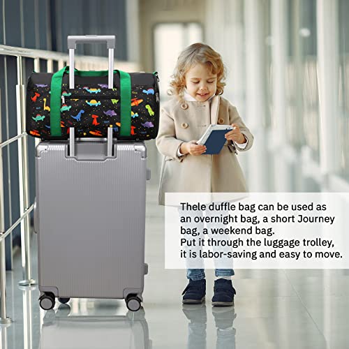 Mygreen Girls Dance Bag Gymnastics Gym Bag Kids Duffle Bag Rainbow Overnight Travel Bag with Shoe Compartments Sports Ballet Bag Teens Weekender Sleepover Carry On Bag Light Blue4