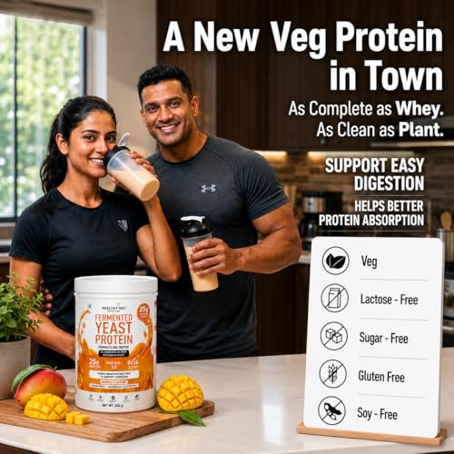 Image of HealthyHey Nutrition Fermented Yeast Protein - Mango Flavour - 500g