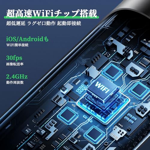 VITCOCO 耳かき カメラ 1920P 3.5mm極細 レンズ 耳掻き 6LED ライト みみかき IP67防水 イヤースコープ 温度制御 ワイヤレスWiFi 耳掃除 iOS Android対応 Type-C充電 耳垢クリーニング 子供 大人 お年寄り向け 防塵カバー 日本語説明書付き