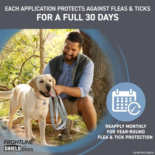 FRONTLINE Shield Flea & Tick Treatment for Large Dogs 41-80 lbs. Count of 6 - image 5