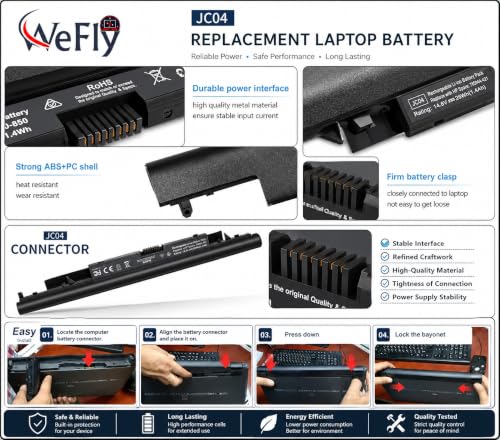 Image of 919700-850 Battery for HP Spare 919681-221 919682-121 919682-421 919682-831 919701-850 JC03 JC04 15-BS000 15-BW000 15-bs0xx 15-BS113DX 15-BS013DX 15-BS015DX 15-BS115DX 15-BS060WM 15-BS070WM (JC04)