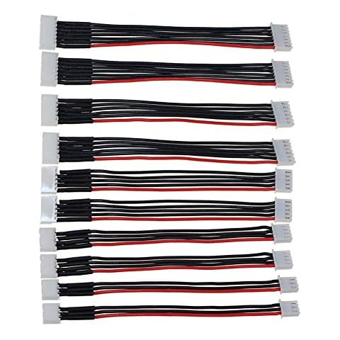 10pcs Lipo Battery Balance Lead Extension Cable,150MM/5.9 Inch RC Lipo Balance Extension Lead JST-XH Balance Connector for 2S,3S,4S,5S,6S Lipo Battery Cover