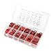 Fiber Flat Washers, Washer Assortment, Insulation Assorted Fiber Washers, High Temperature Rubber Flat Washer, Red Steel Washer Plumbing Kit with Plastic Box, 600pcs, 12 Sizes