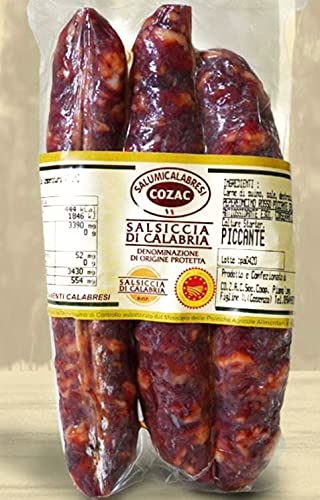 Salsiccia di calabria DOP italienische scharfe Salami Chiliwurst aus Kalabrien Chilisalami 30 Tage gereift (350gr) Cover