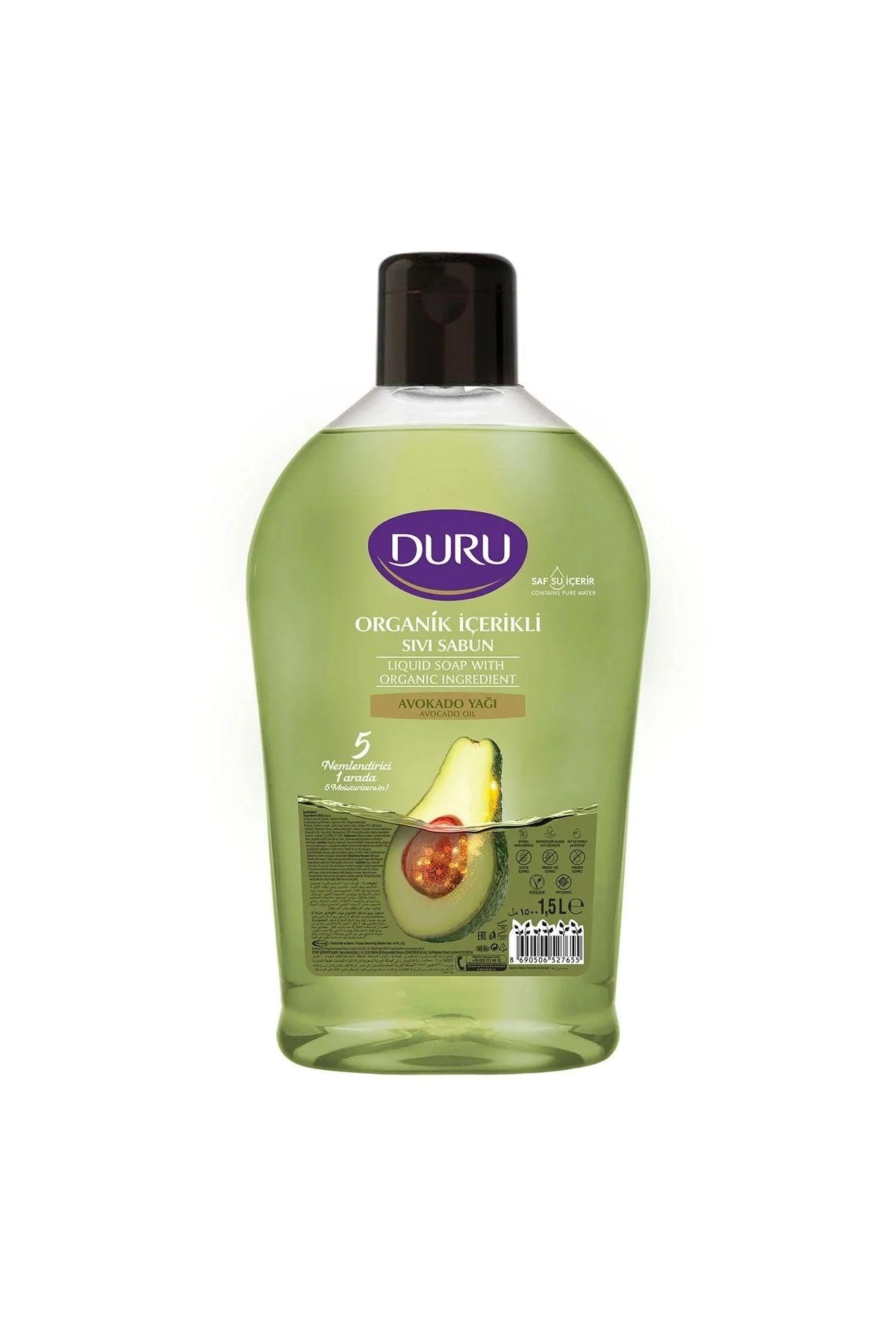 Duru Organik İçerikli Avokado Sıvı Sabun, 1500 ml, 3'lü Paket