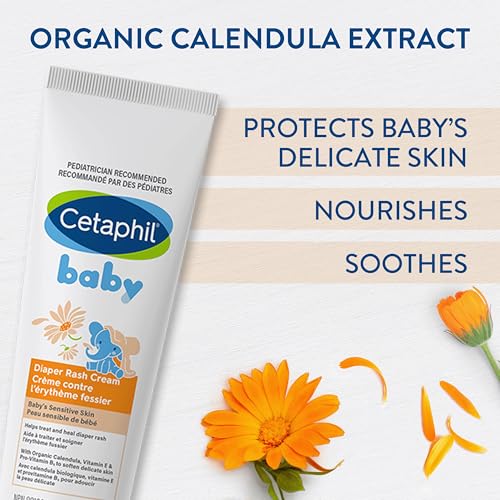Cetaphil Baby Diaper Rash Cream with Organic Calendula | Helps Treat and Heal Diaper Rash | Hypoallergenic | Paraben, Fragrance and Steroid Free | Pediatriciation Recommended | 70g - Image 7