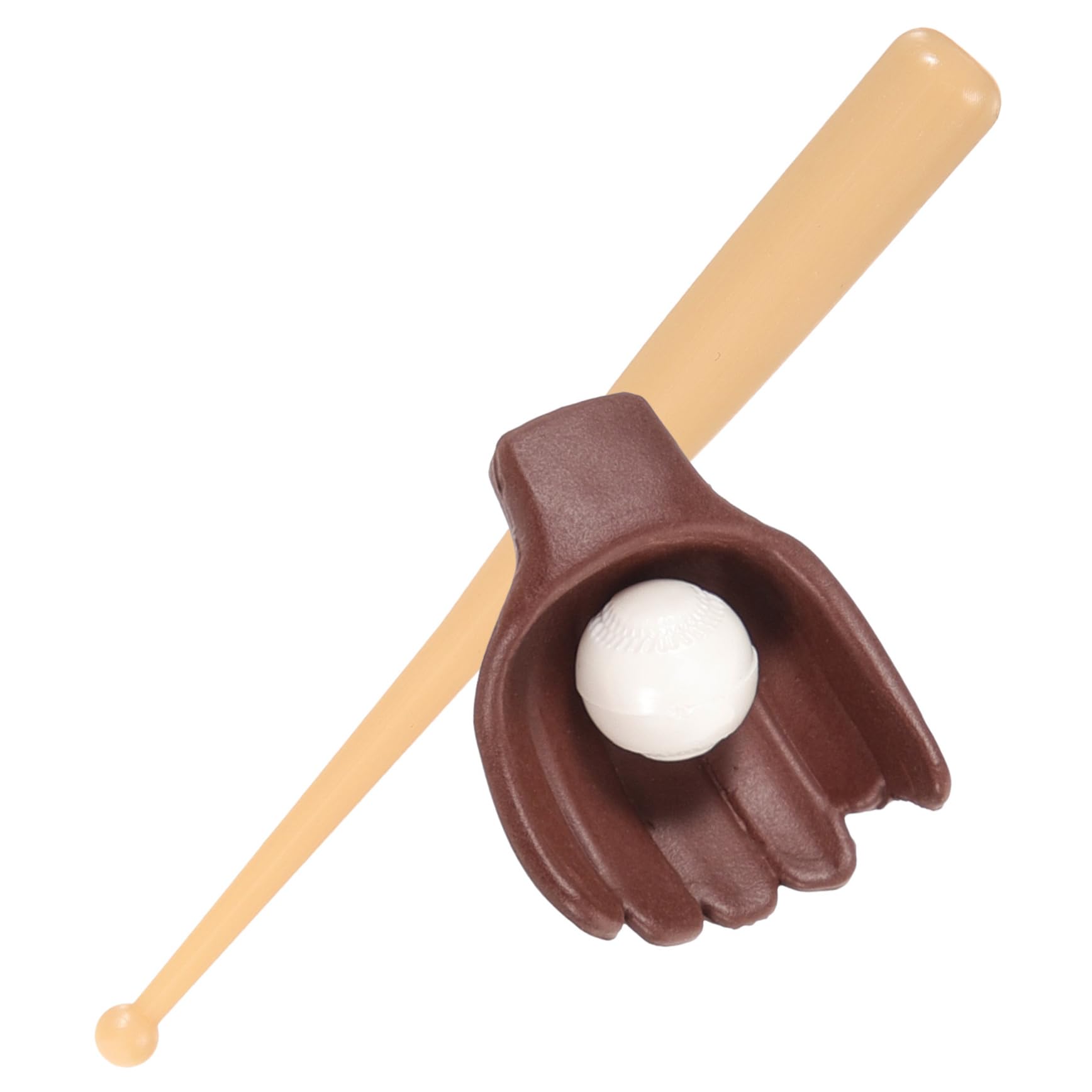 FOYTOKI 1:12 Scale Mini Baseball Bat Glove Ball Set Dollhouse Accessories Miniature Sports Decorations