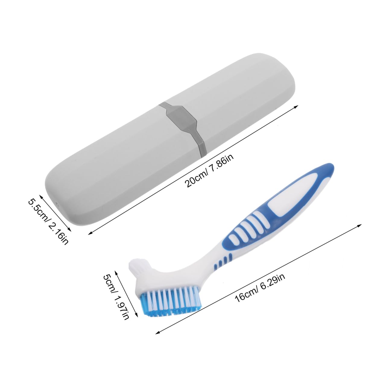 Mikinona Brosse Dentier Avec Étui De Voyage Brosse À Prothèses Dentaires Portable Boîte De Protection Pour Appareil Dentaire Rangement Hygiénique Pour Maison Bureau Et Déplacements