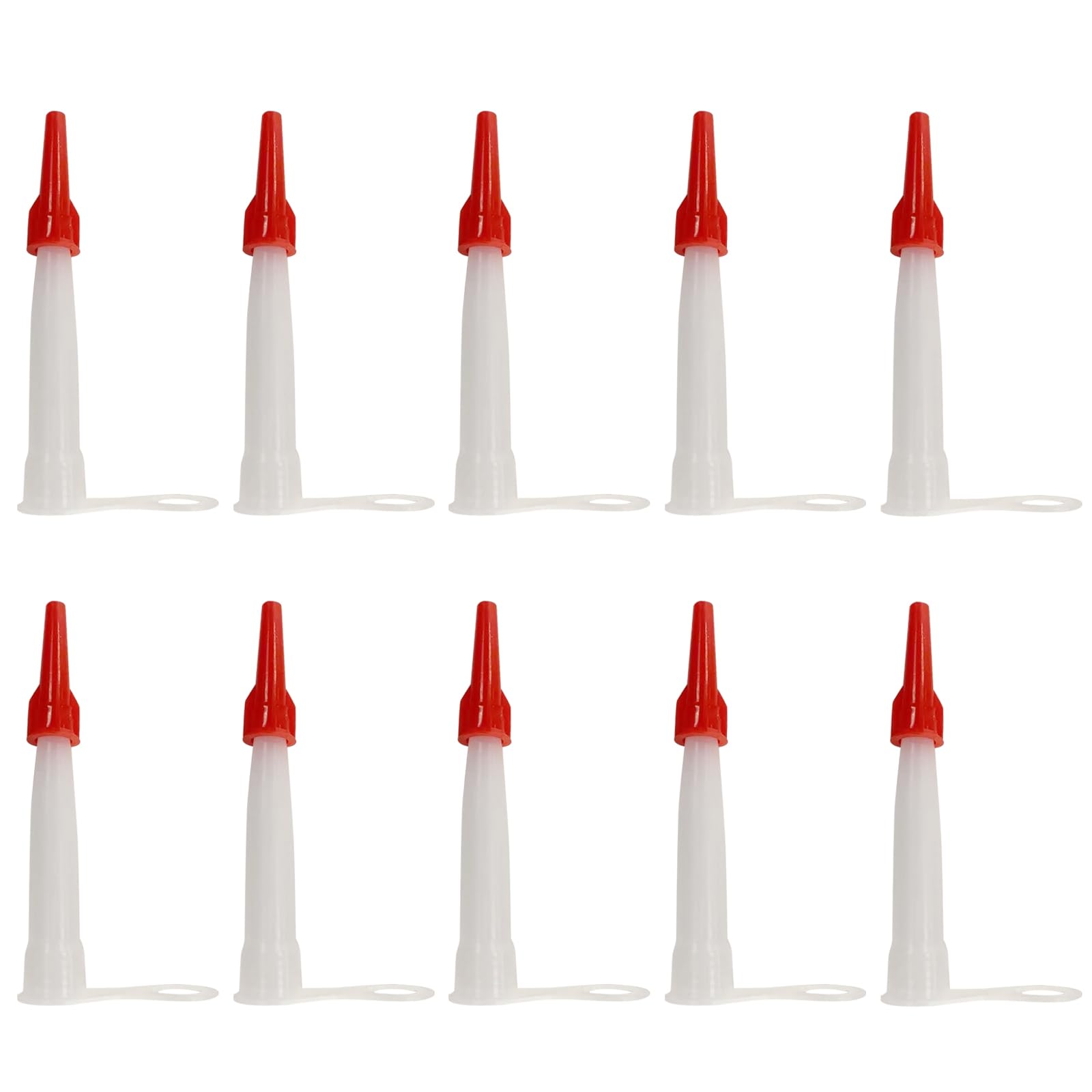 SHINLHUA 10pcs Silicone Caulking Nozzle Tips with Protective Caps Universally Sealant Dispensers for Construction Projects Caulk Nozzle for Silicone Sealant