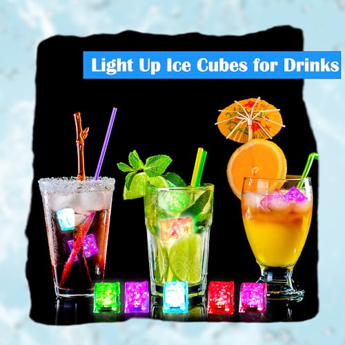 Pack 84 Cubos de Hielo LED Reutilizables Acrílicos miniatura 3