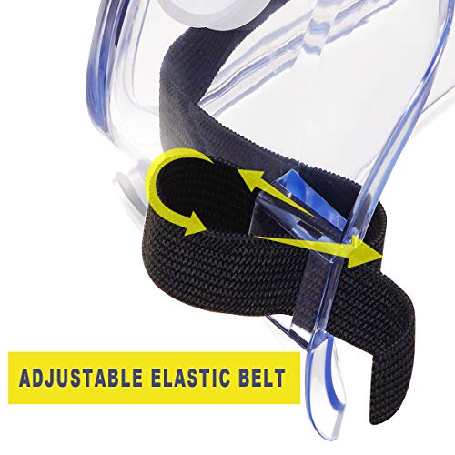 Safety Goggles, Protective Safety Glasses, Soft Crystal Clear Eye Protection - Perfect for Construction, Shooting, Lab Work, and More, 2 Pack (White)