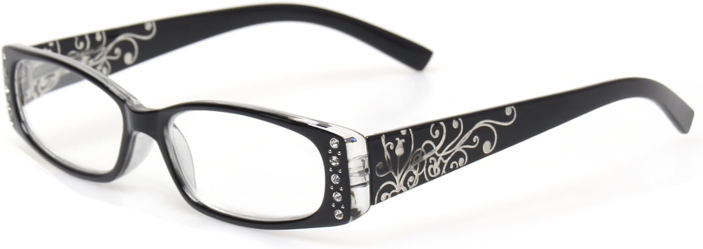 Kerecsen 4 Pairs Ladies Reading Glasses Spring Hinge with Laser Pattern Readers - Image 3