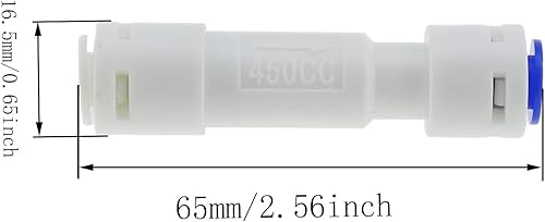 Miniatura 2 de Restrictor de flujo 450 2PCS 1/4Inch 450CC Restrictores de flujo con conexión rápida para ósmosis inversa RO