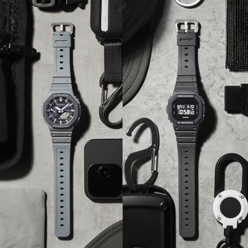 Image of Casio DW5610UU-8 Men's Classic Urban Utility Gray Resin Band Alarm Chronograph G Shock Watch
