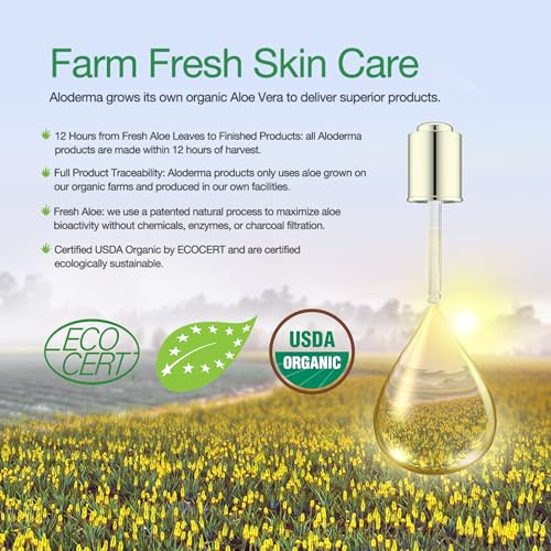 Aloderma Organic Aloe Vera Gel for Face & Body