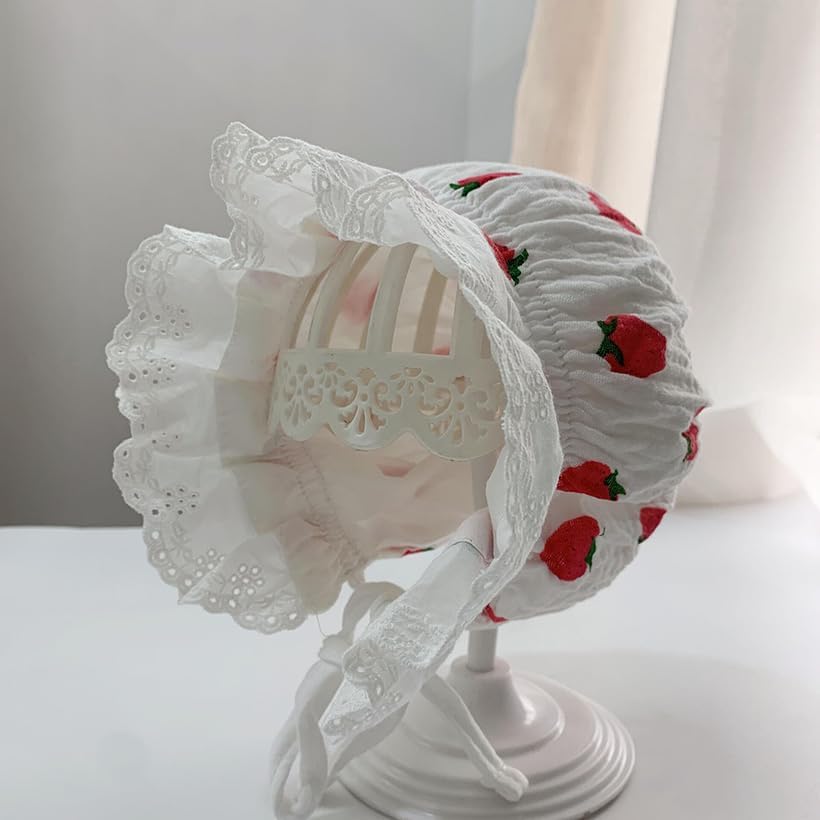 Baby Girl Boy Lace Cotton Bonnet Newborn Infant Soft Warm Cap Toddlers Breathable Eyelet Beanie Sun Protection Hat - Image 5