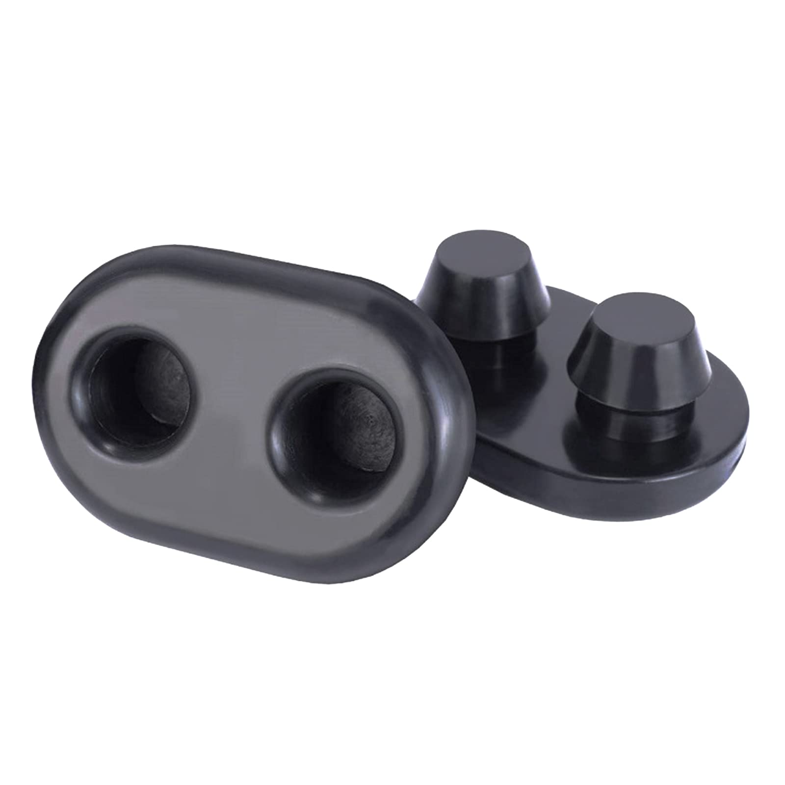 2 PCS Cooler Feet Replacement Non-Slip Non-Scratch Rubber Feet for YETI Coolers Models 45qt 65qt 110qt 145qt, Thickened and Enlarged Soft Rubber Feet Outdoor Camping Protection Black