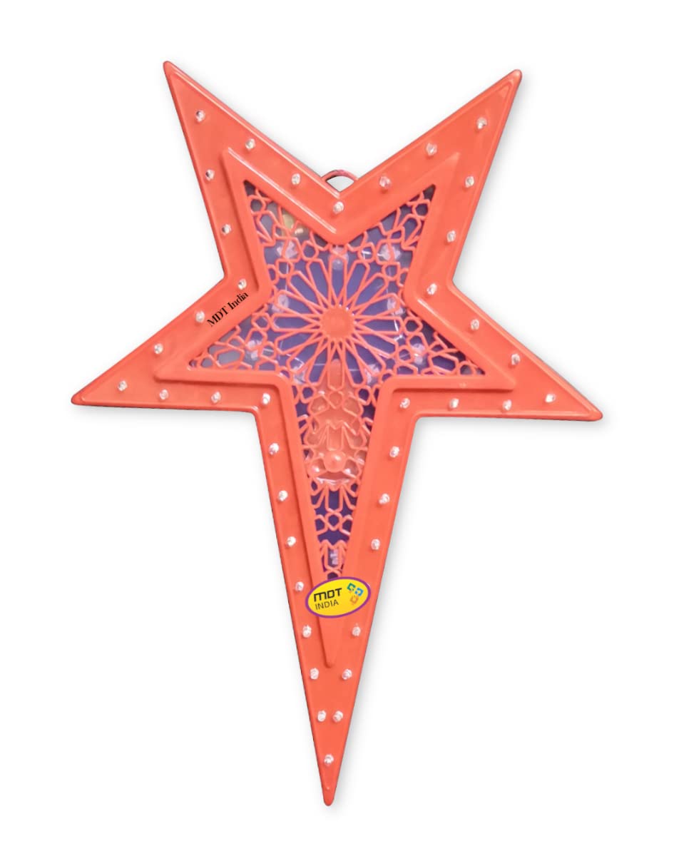 MDT India Double Sided LED Star DAISY-5C1L for Christmas Xmas Decoration Hanging Light (Star Only)