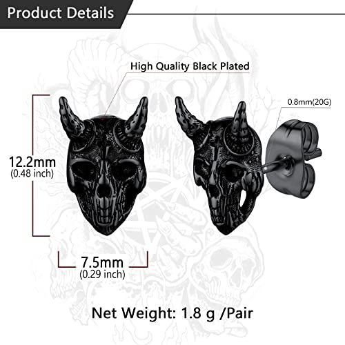 U7 Orecchini Satanici Donna Uomo in Acciaio