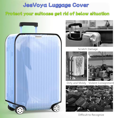 Suitcase Covers Clear Luggage Cover for 20"/24"/28"/30" Baggage Covers Waterproof Dustproof and Anti-scratch (30inch)3