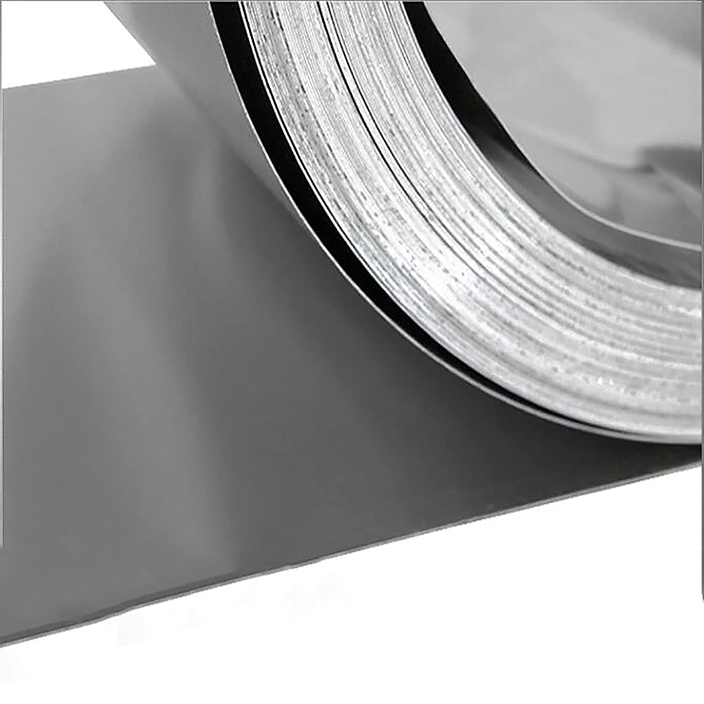 Rotoli di lamina metallica, 1 pz 100x1000mm Lamiera sottile in lamiera di acciaio inossidabile 304, spessore 0,05/0,06/0,07/0,08/0,09/0,1/0,15/0,2/0,25/0,3 Lamina nichelata(0.6x100x1000mm)
