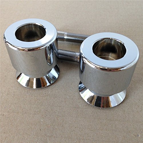 バール NBX Chrome Flat Swingarm Spools – 10mm Thread, Billet Aluminum, No