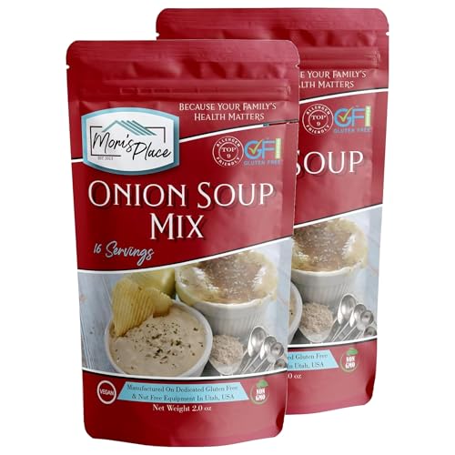Moms Place Gluten-Free Onion Soup Mix or Chip Dip Kosher Nut Free Soy Free Vegan Dairy Free 32 servings 4.0 oz