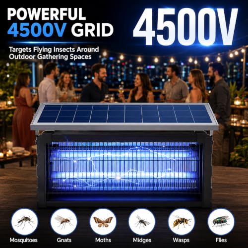 Image of 2026 Solar Bug Zapper Outdoor Waterproof Mosquito Repellent Outdoor Patio