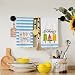 ARKENY Popsicle Hello Summer Kitchen Towels Dish Towels Set of 2,Blue Stripes Ice Cream Hand Towels 18x26 Inch Drying Dishcloth,Farmhouse Home Seasonal Holiday Summer Decorations AD325