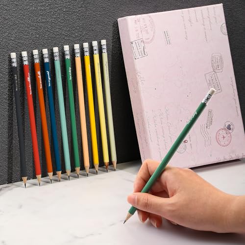 Sabary 30 lápices motivacionales multicolor de grafito miniatura 7